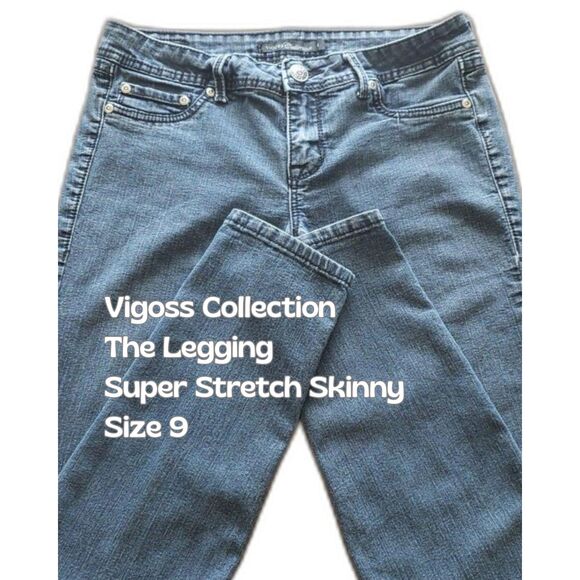 Vigoss Denim - Vigoss Collection - The Legging - Super Stretch Skinny - Dark Wash - Size 9